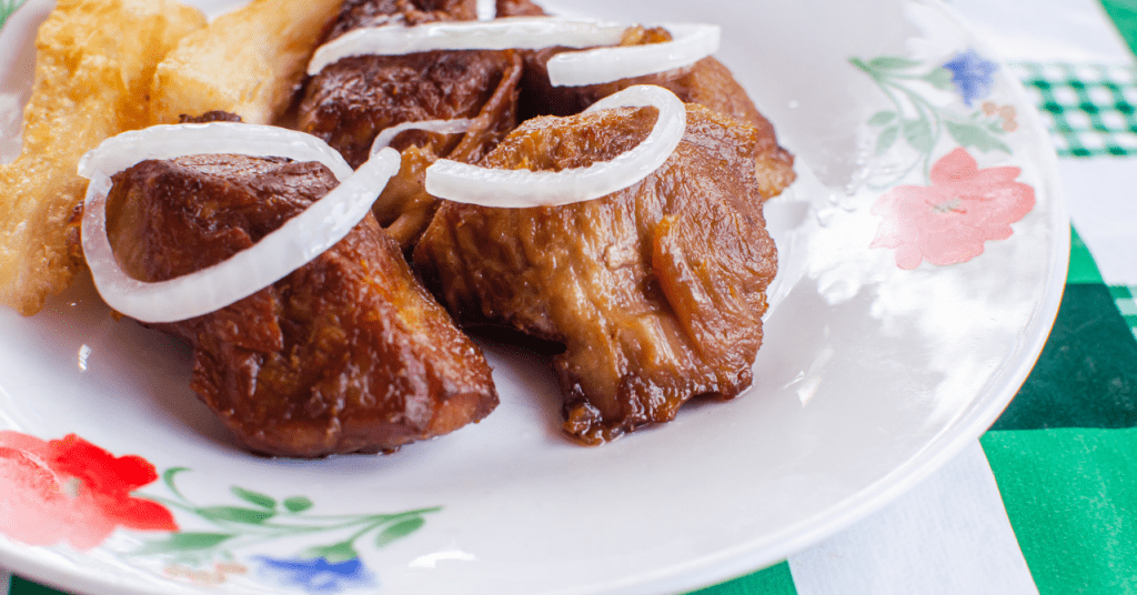 Masas de cerdo fritas