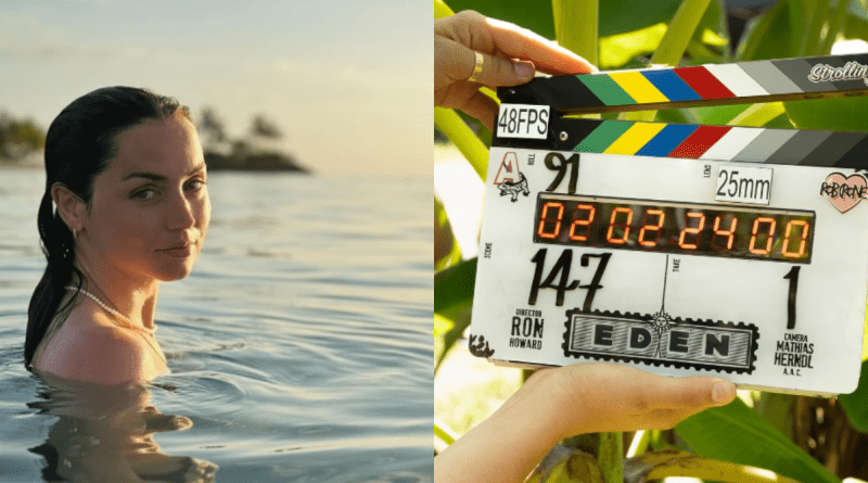 Ana de Armas y Sydney Sweeney en la nueva película "Eden" durante una escena de supervivencia en las Islas Galápagos.