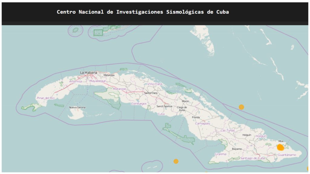 actividad sismica anomala Cuba sismos