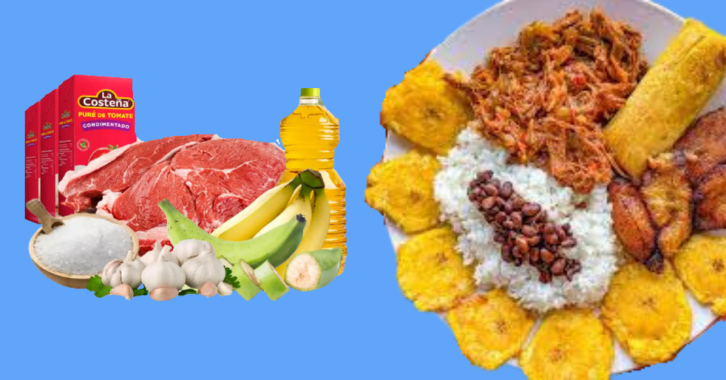 Combo para preparar una Ropa Vieja con tostones en Cuba