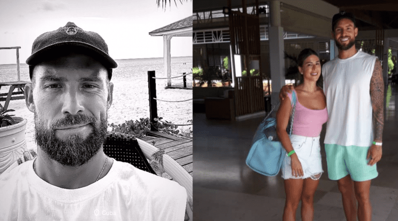 Íñigo Martínez y su esposa disfrutando de sus vacaciones en el Hotel Meliá Jardines del Rey, Cayo Coco, Cuba.