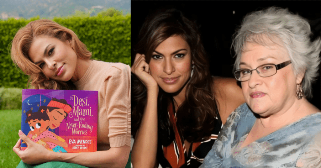 Eva Mendes con su libro "Desi, mami y las preocupaciones que no terminan".