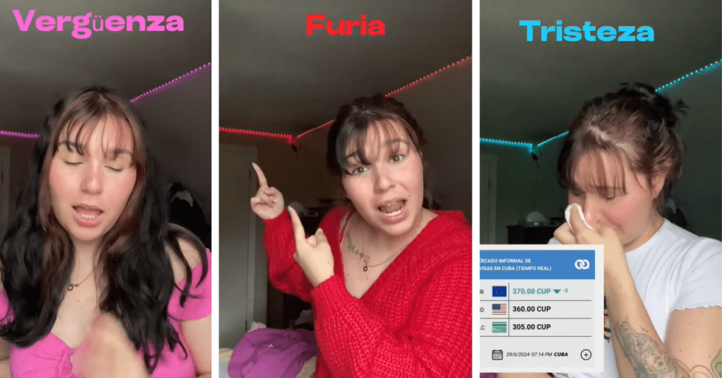 Joven cubana reinterpreta las emociones de Intensamente en TikTok.