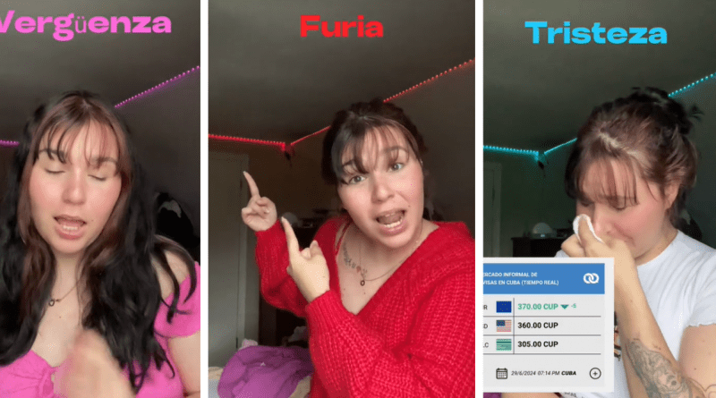 Joven cubana reinterpreta las emociones de Intensamente en TikTok.