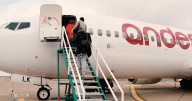 Avión de Andes Líneas Aéreas listo para el chárter a Cuba desde Argentina.