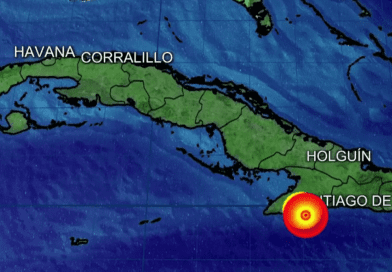 Mapa de los sismos en Cuba, destacando el temblor del 19 de noviembre en Granma y Santiago.